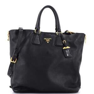 Prada Side Zip Convertible Tote Vitello #249505P10B